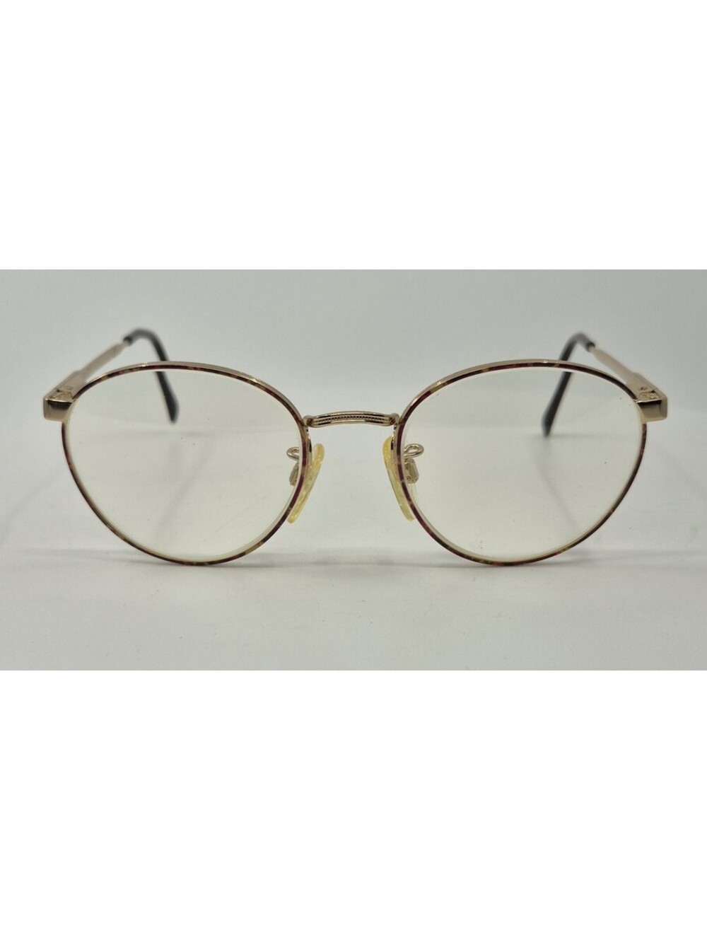 Luxottica 402 Roseburst Eyeglasses Full Rim Gold Tortoise Round Frame 49-19-140